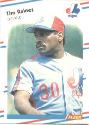1988 Fleer Baseball Cards      193     Tim Raines